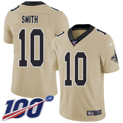 Men New Orleans Saints Limited Gold Tre Quan Smith Jersey NFL Football #10 100th Season Inverted Legend Jersey->new orleans saints->NFL Jersey